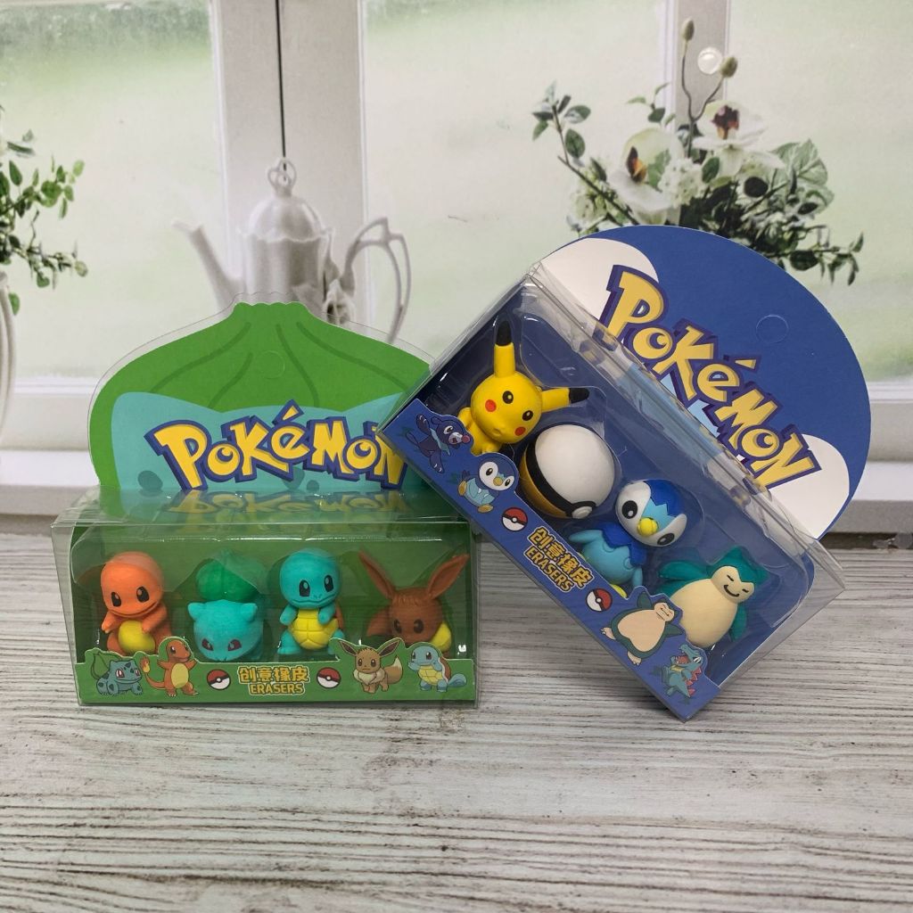 

Penghapus Miniatur Pokemon 1 SET isi 4 PCS Unik Lucu Box Mewah Ready 2 Variant / Erasaer Pokemon 1 Box isi 4 Pieces Lengkap Favorit Anak Kado Gift Stationary Fancy Sekolah Kekinian Harga Termurah Bisa Grosir dan COD