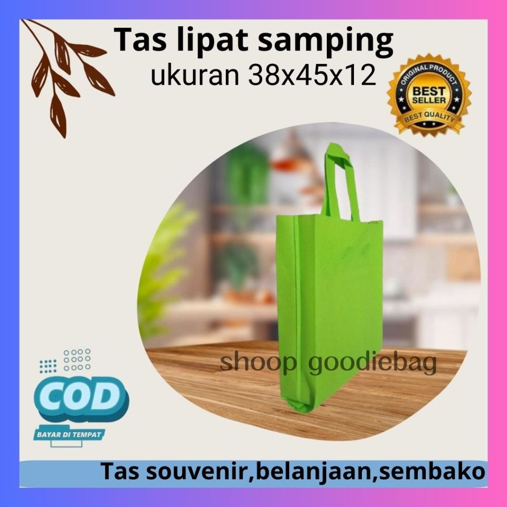 

Tas Tali spundbond ukuran 38x45x10cm Tas belanjaan,usaha toko, souvernir,hajatan,snack,oleh-oleh,Fasion