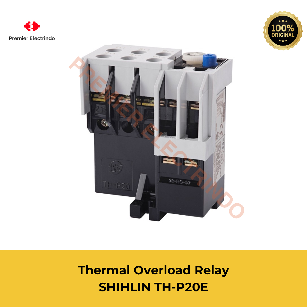 Thermal Overload Relay SHIHLIN TH-P20E (S-P16 - S-P25) THP20E - Tersedia Arus (1,7A (1,3-2,1A) / 2,1