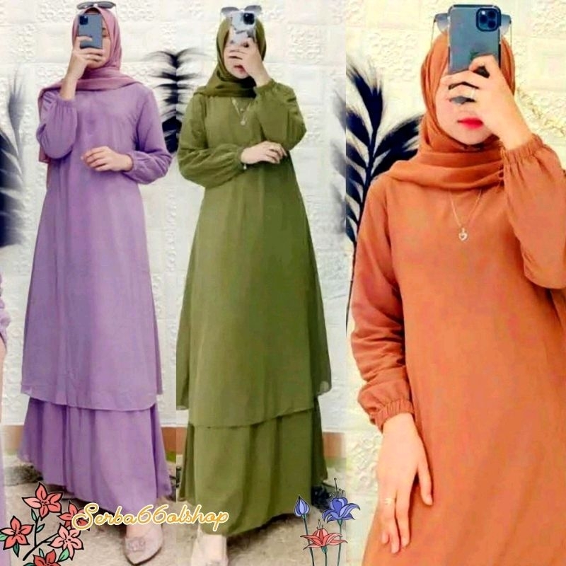 GAMIS MALAYSIA NON BUSUI Ceruty Armany*