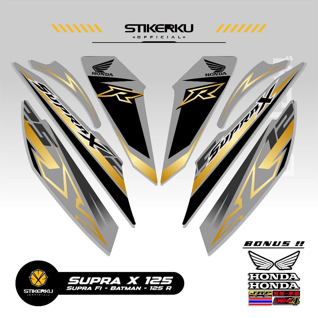 STRIPING SUPRA X 125 MOTIF X75 STIKER SUPRA BATMAN 125 2008 2013 STICKER WAVE 125 STIKERKU DECAL