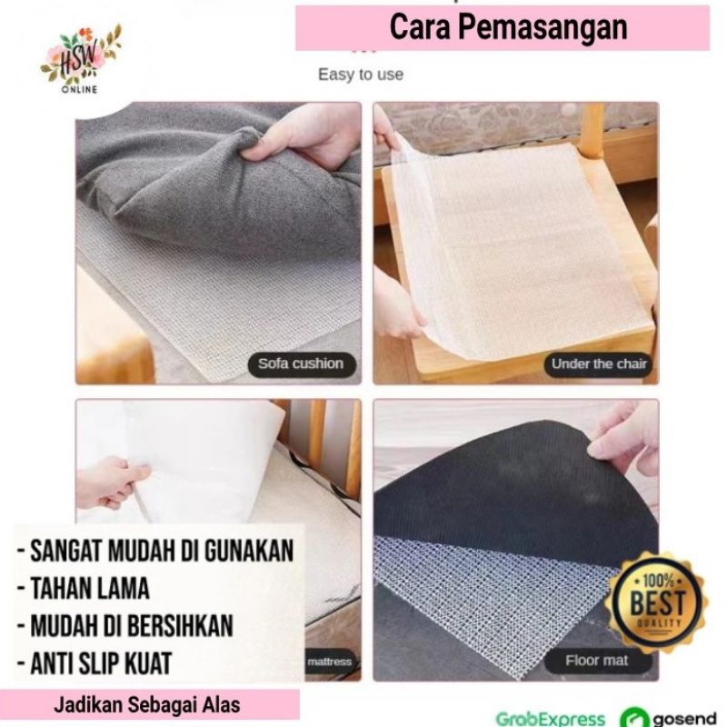 Gratong Alas Anti Slip Kasur Lantai Lapisan Bawah Karpet Pvc Dash Mat Pelapis Tikar Dasboard Mobil