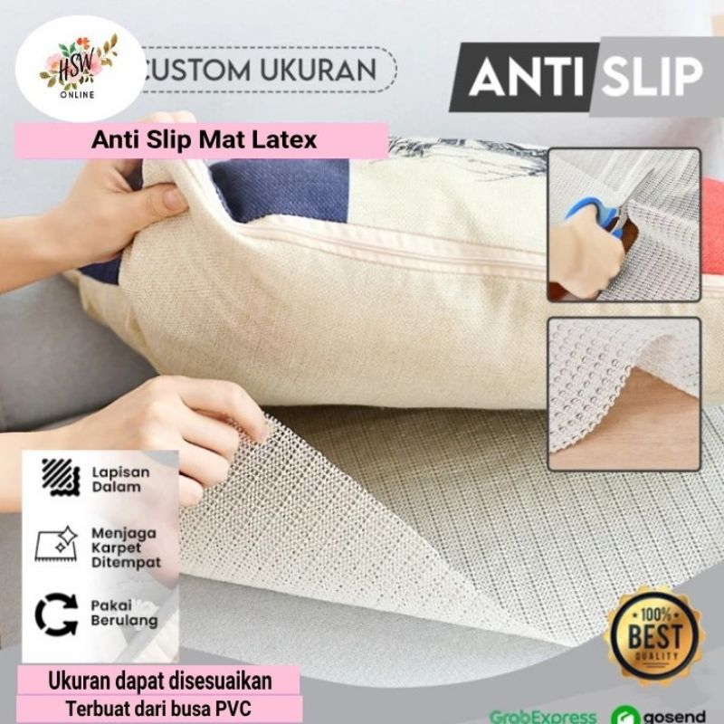 Alas Anti Slip Kasur Lantai Lapisan Bawah Karpet PVC Dash Mat Pelapis Tikar Dasboard Mobil Anti Lici