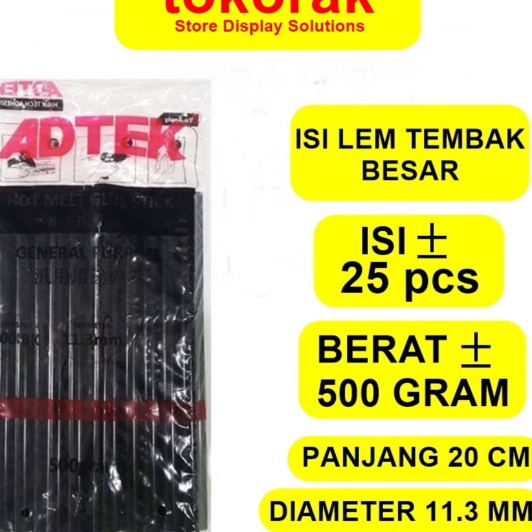 

Super ADTEK GLU STIK HITAM ISI REFILL LEM TEMBAK BAKAR 113MM X 2CM HITAM HOT MELT GLUE STICK HITAM