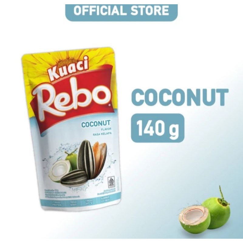 

REBO KUACI RASA COCONUT 140 GRAM CEMILAN BIJI BUNGA MATAHARI