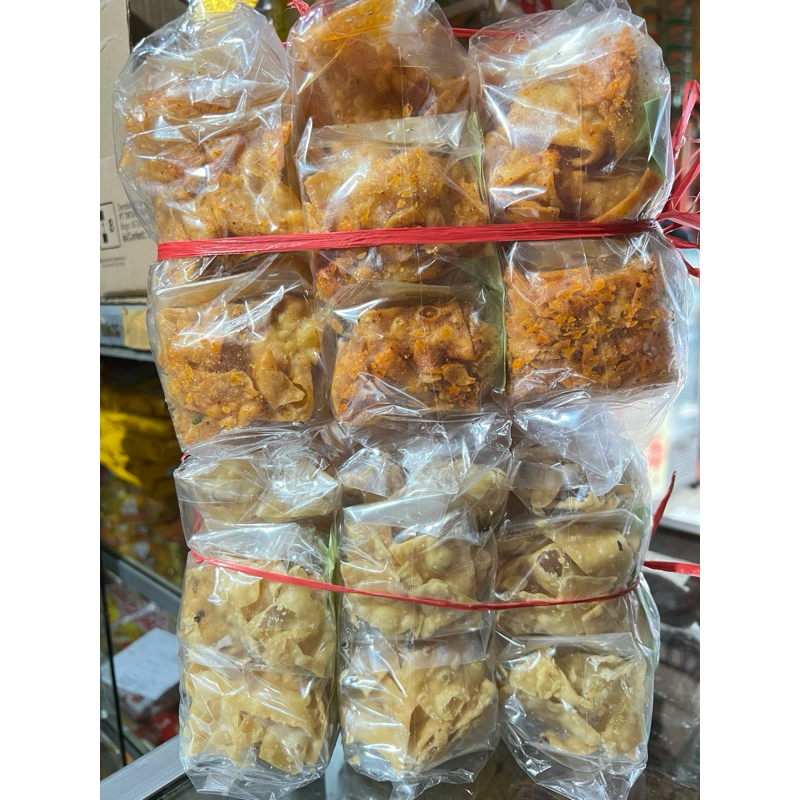 

Pangsit Keripik Bawang, Pedas (1 Pak isi 10 bungkus)