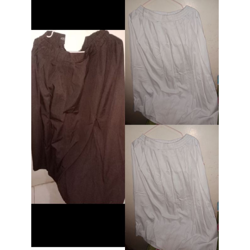 ROK REMPEL SERAGAM 20 RIBU MURAHHH SMP/SMA ROK PUTIH ROK PRAMUKA BAHAN ADEM preloved masih like neww