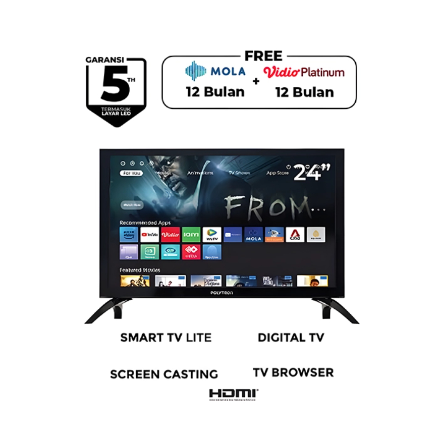 LED Smart TV Lite POLYTRON 24CV1869 24 Inch