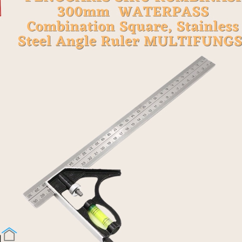 

KP8 PENGGARIS SIKU L KOMBINASI 3 mm WATEASS Combination Square Stainless Steel