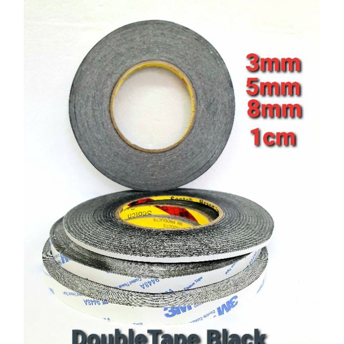 

KP8 Double Tape 3M Hitam 3mm 5mm 8mm 1cm Double Tape Black Lem Lcd Touchscreen Universal Busa Foam
