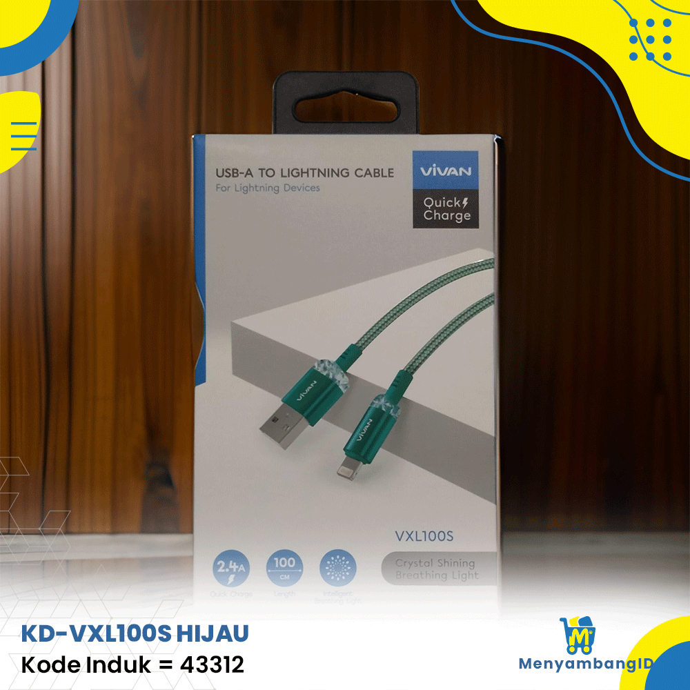 43312 | Kabel Data VIVAN VXL100S HIJAU