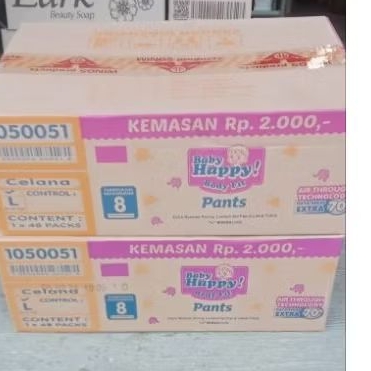 1 dus  pempers Baby happy M L isi 48 pack
