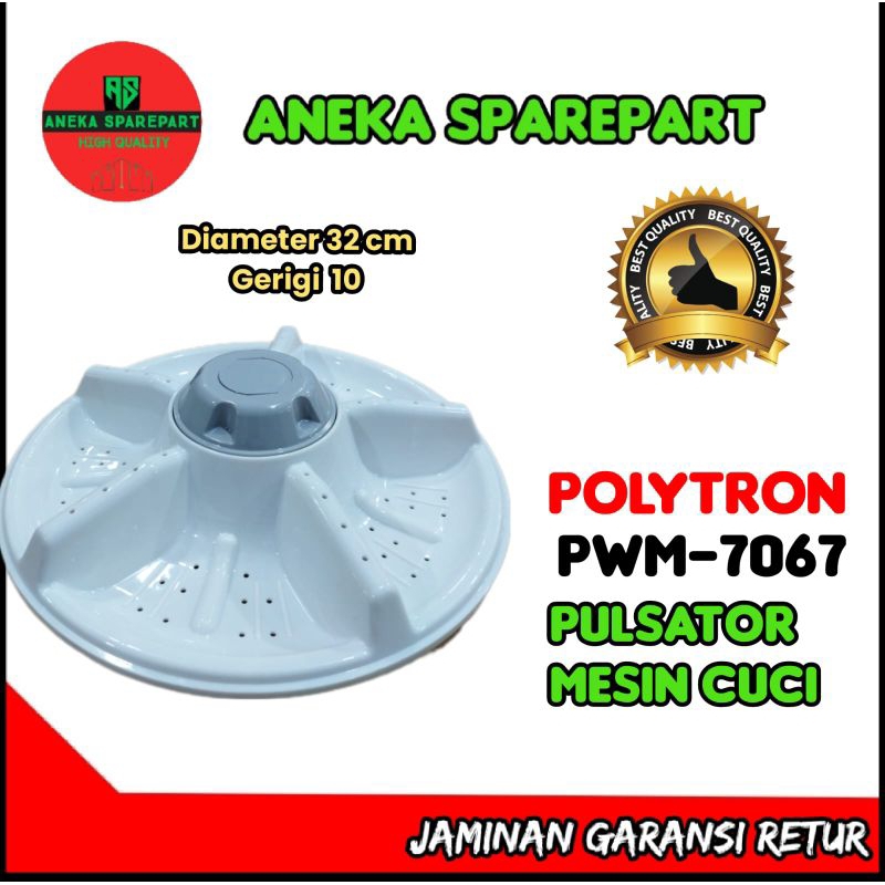 PULSATOR MESIN CUCI,POLYTRON PWM-7067/PWM7067 DIAMETER 32CM GIGI 10