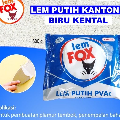 

Khusus Lem Fox PVAc Biru Kental Kantong 6 Gram Lem Putih Kantong Biru