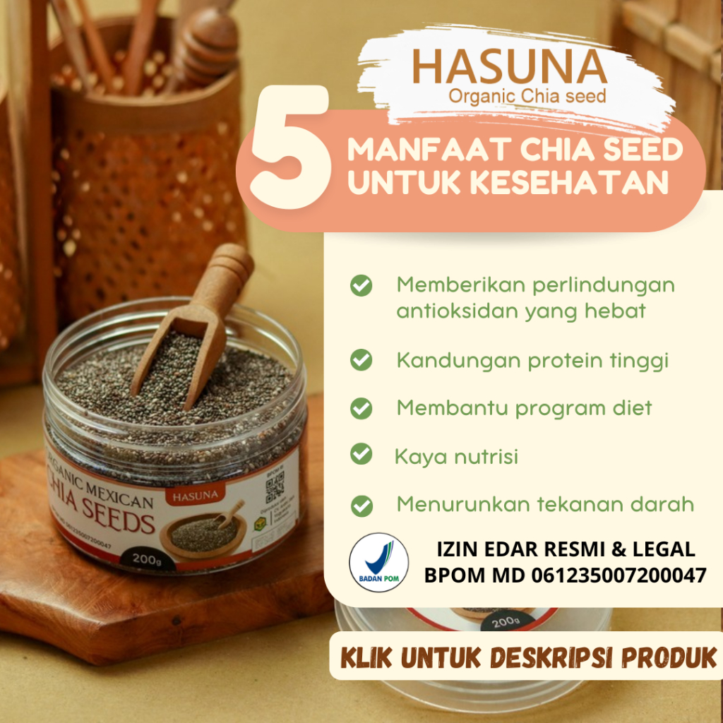 

Hasuna organic mexican biji chia chia seed premium chia seeds organic chia seeds chiaseed organik untuk diet alami kaya omega 3 antioksidan