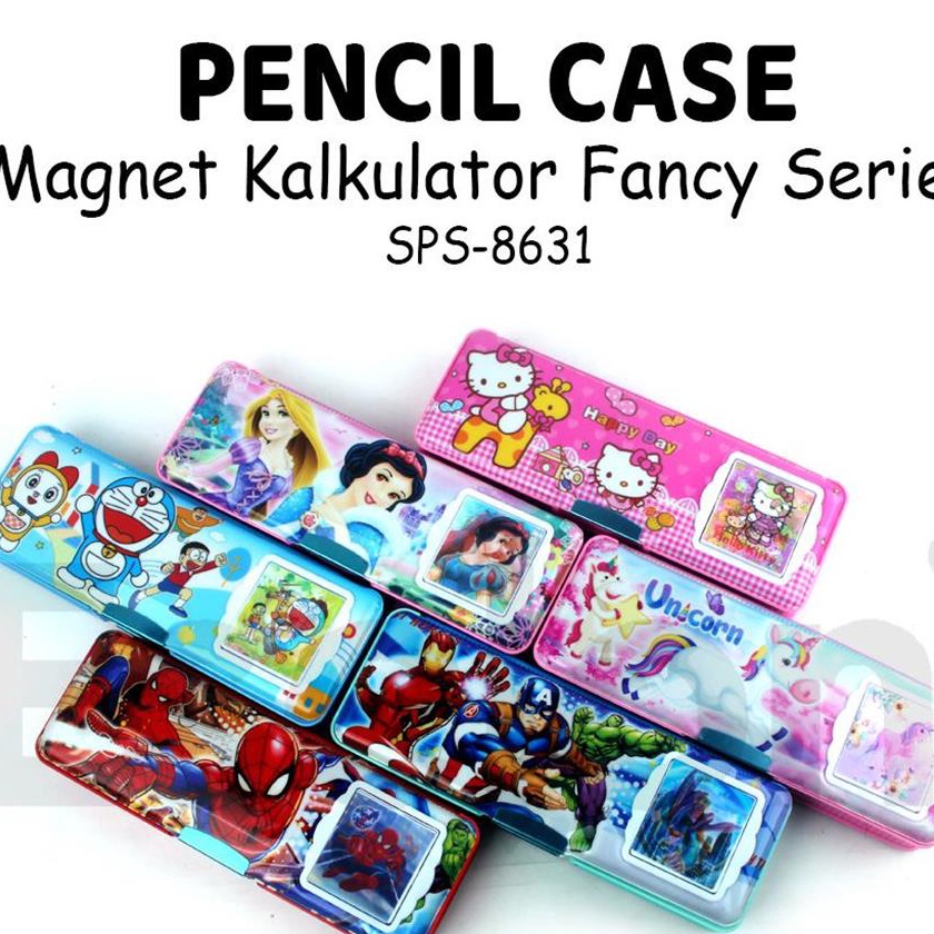 

HJ6 ESJKT Kotak Pensil Magnet Kalkulator Karakter 8631 Kotak Pensil 8631 No Serutan