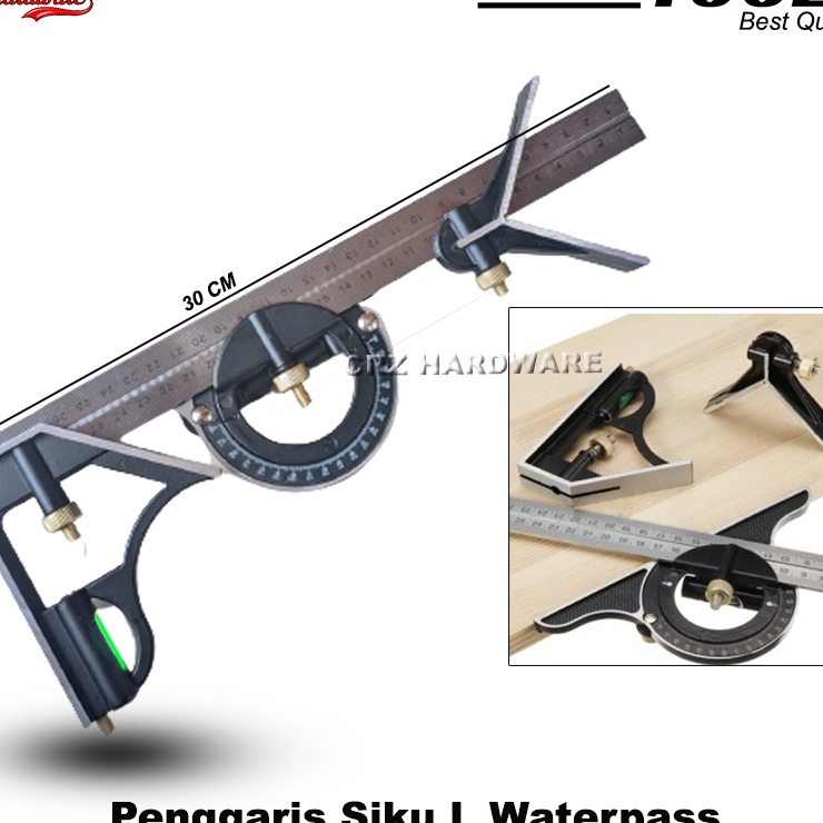 

Langka Penggaris Kombinasi Siku wateas 3cm Combination Square Wateass