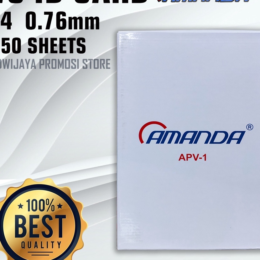 

FG2 PVC ID CARD Instant 5 Sheets Tebal 76 mm Inkjet A4 Amanda