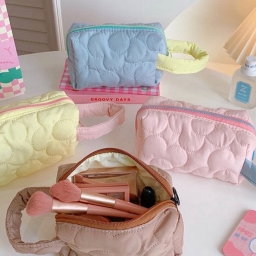 

HJ6 KENSHO Kotak Pensil Sleting Motif Bunga Flower Handle Pastel Pouch Makeup Aesthetic Tas Aksesoris Wanita Lucu Import Zipper Flowers