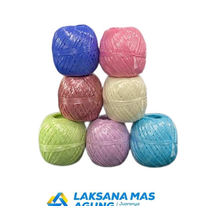 

HJ6 Tali Rafia Plastik Laksanamas Edition Warna Space Colour ukuran 3 Ons an di JakaTangerangBogor dan sekitar nya