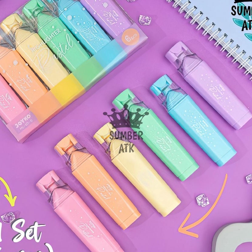 

KF7 Hhlhter Penanda Berwarna Joyko HL856 Pastel Color 1 Set 6 Pcs