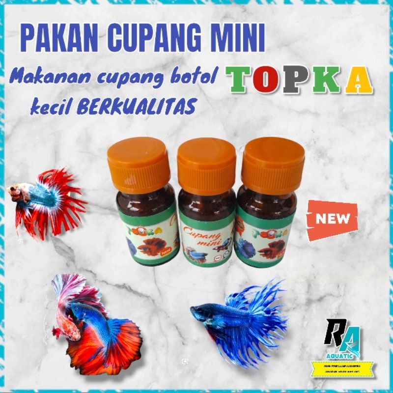 Pakan Ikan Hias Kecil PAKAN IKAN CUPANG MINI Topka Cupang Mini 15 gram PELET IKAN CUPANG TERBAIK PRO