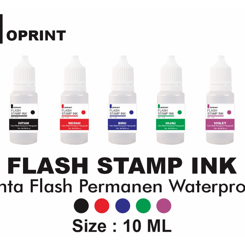 

KP8 Tinta Stempel Flash PLASTIK Permanen Wateroof 1 ml
