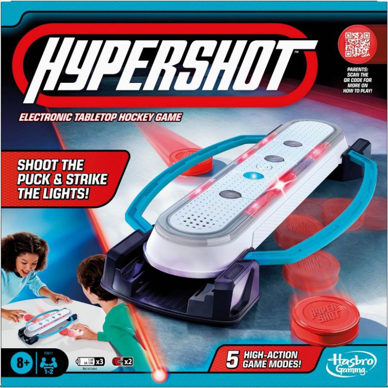 Hypershot electronic tabletop hockey game 5 game in 1 music light and song board game