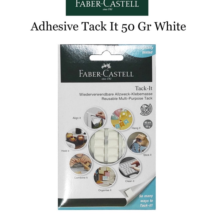 

KP8 Adhesive Tack It Lem Perekat Serbaguna Faber Castell Kemasan White Isi 9 pc
