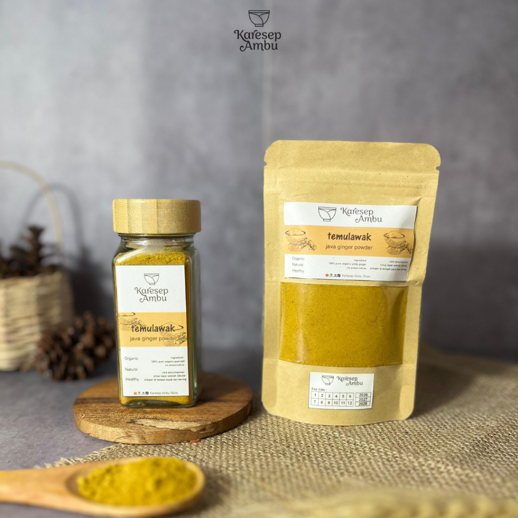 

Temulawak / Java Ginger Powder - Bumbu Dapur Rempah Asli Murni Organik / Dry Herbs & Spices by Karesep Ambu