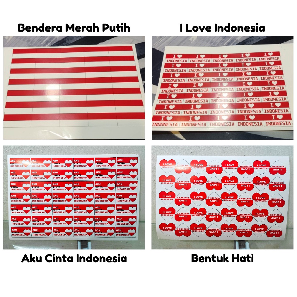 

Produk Baru Murah Perlembar Bendera Stiker Pipi Merah putih Support Hut RI