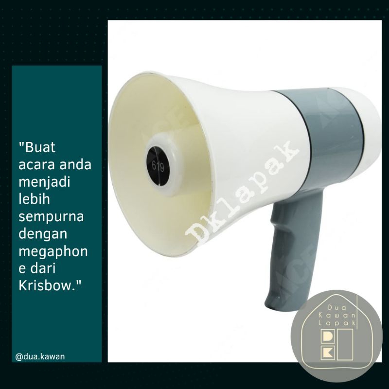 Krisbow Megaphone 20 Watt / pengerss suara / toa