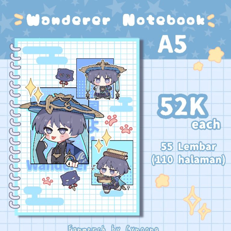 

Super Gembira Genshin Impact Wanderer Notebook Buku Tulis Genshin Impact Wanderer Scaramouche