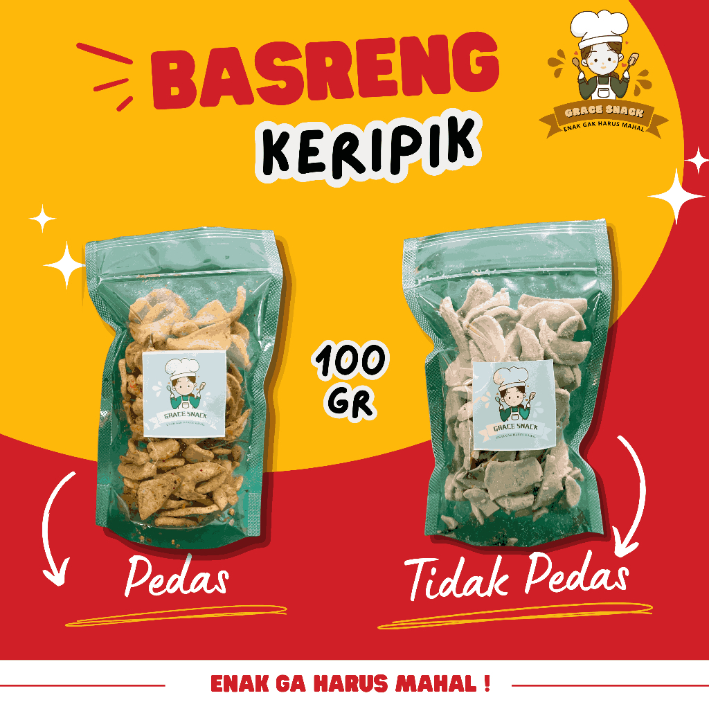 BASRENG KERIPIK DAUN JERUK 100 GR POUCH - Grace Snack