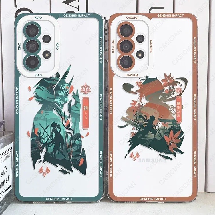 Update Murah Genshin Impact Case For Samsung A53 A52 A13 A33 S24 Anime Hu Tao Zhongli Phone Cover