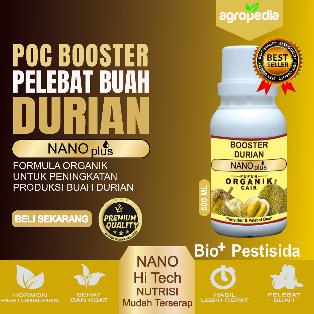 AMINO BOOSTER Pupuk Durian Cepat Berbuah, Perangsang Buah Durian, Pupuk Pelebat Durian, Anti Hama 50
