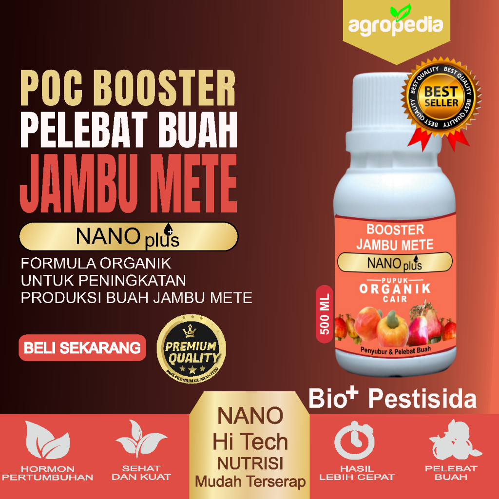 AMINO BOOSTER Pupuk Jambu Mete Cepat Berbuah, Perangsang Buah Jambu Mete, Pupuk Pelebat Jambu Mete, 