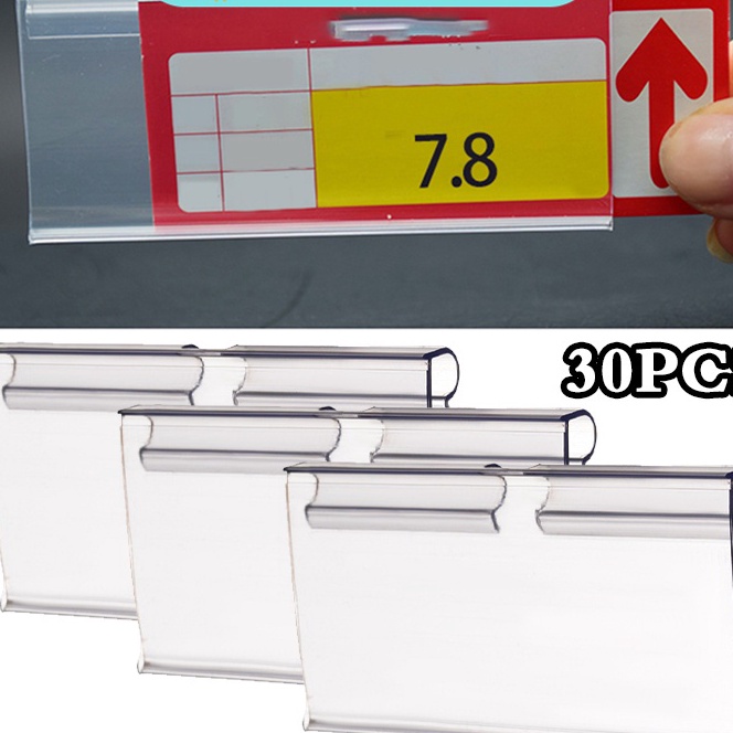 

Super Label Mika Tag Holder 3PCS Plastik PVC Tag Card Tag Holder Mmarket Tag Label Holder