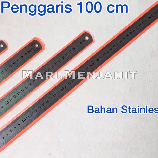 

Termurah Penggaris Besi Mistar Stainless Ruler 1 cm 1 meter 1 cm