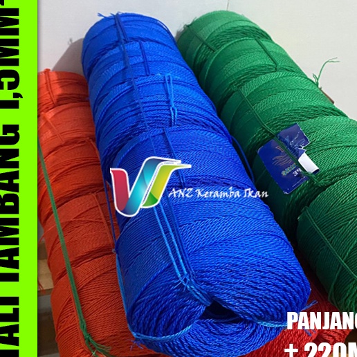 

Diskon Tali tambang Pe tali tambang nilon tali tampar ukuran kecil 15mm per roll panjang 22 meter