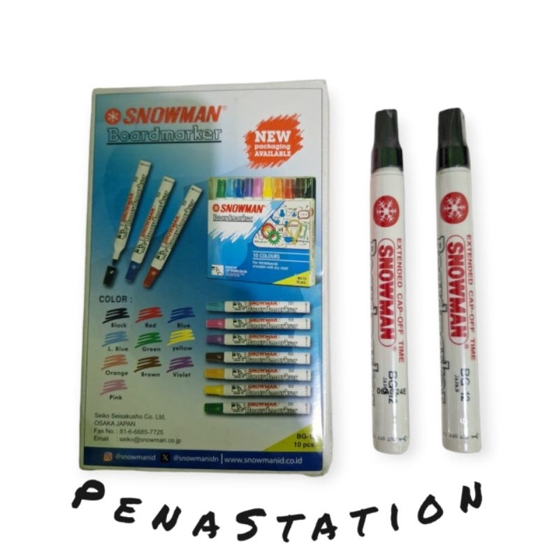 

SPIDOL SNOWMAN WHITEBOARD / BOARD MARKER BG-12 HITAM