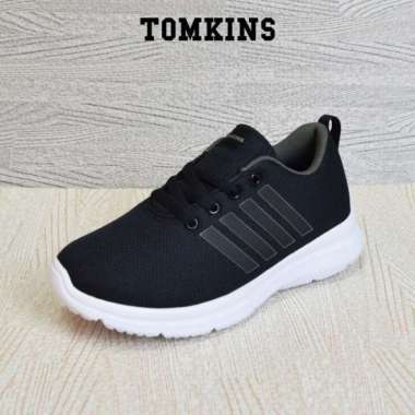 Sepatu TOMKINS sepatu Sekolah black white and full Black New Anak Laki Laki & Perempuan Sepatu Sekol