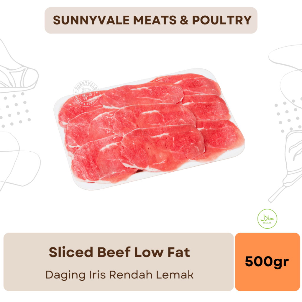 

Sliced Beef Low Fat 500gr