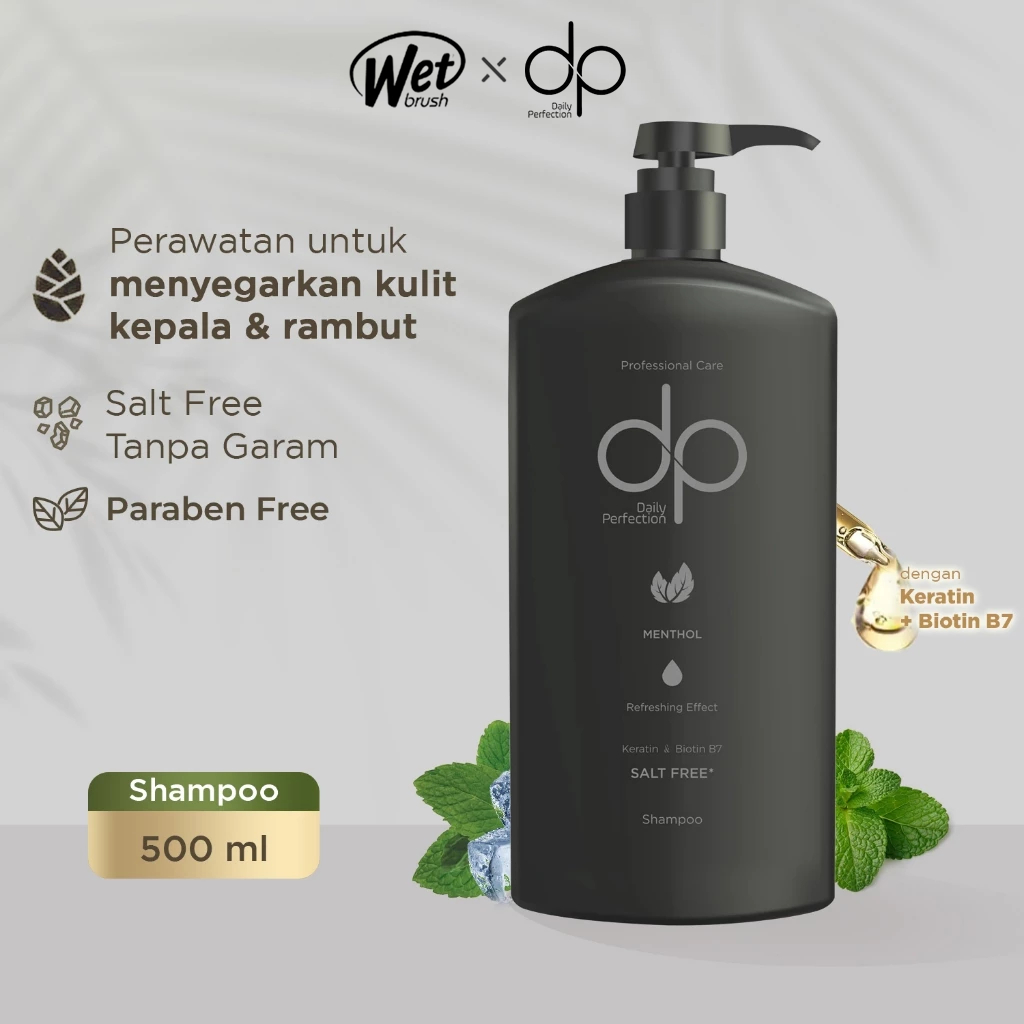 DP Daily Perfection Shampoo Refreshing Effect 500 ml - Salt Free Shampo Bebas Garam Sampo Keratin Bi