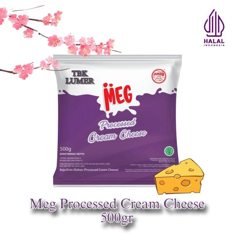 

MEG PROCESSED CREAM CHEESE 500GR/CREAM CHEESE/KEJU OLES/KRIM KEJU