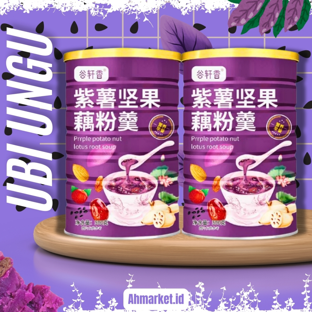 

Lotus Root Powder Purple Potato Nut Lotus Root Soup Bubur Akar Teratai Oufen 藕粉 500Gr / Minuman Sehat & Alami, Solusi Diet Praktis