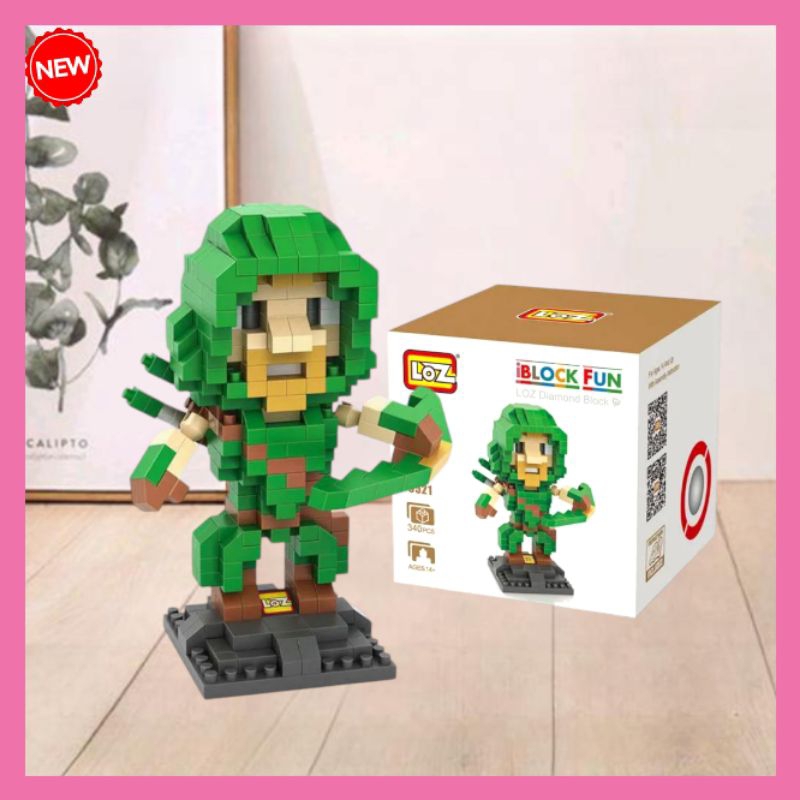Mainan Edukasi Wise Hawk LOZ 9521 Gift Large Green Arrow Brick Block Mainan Balok Building Anak