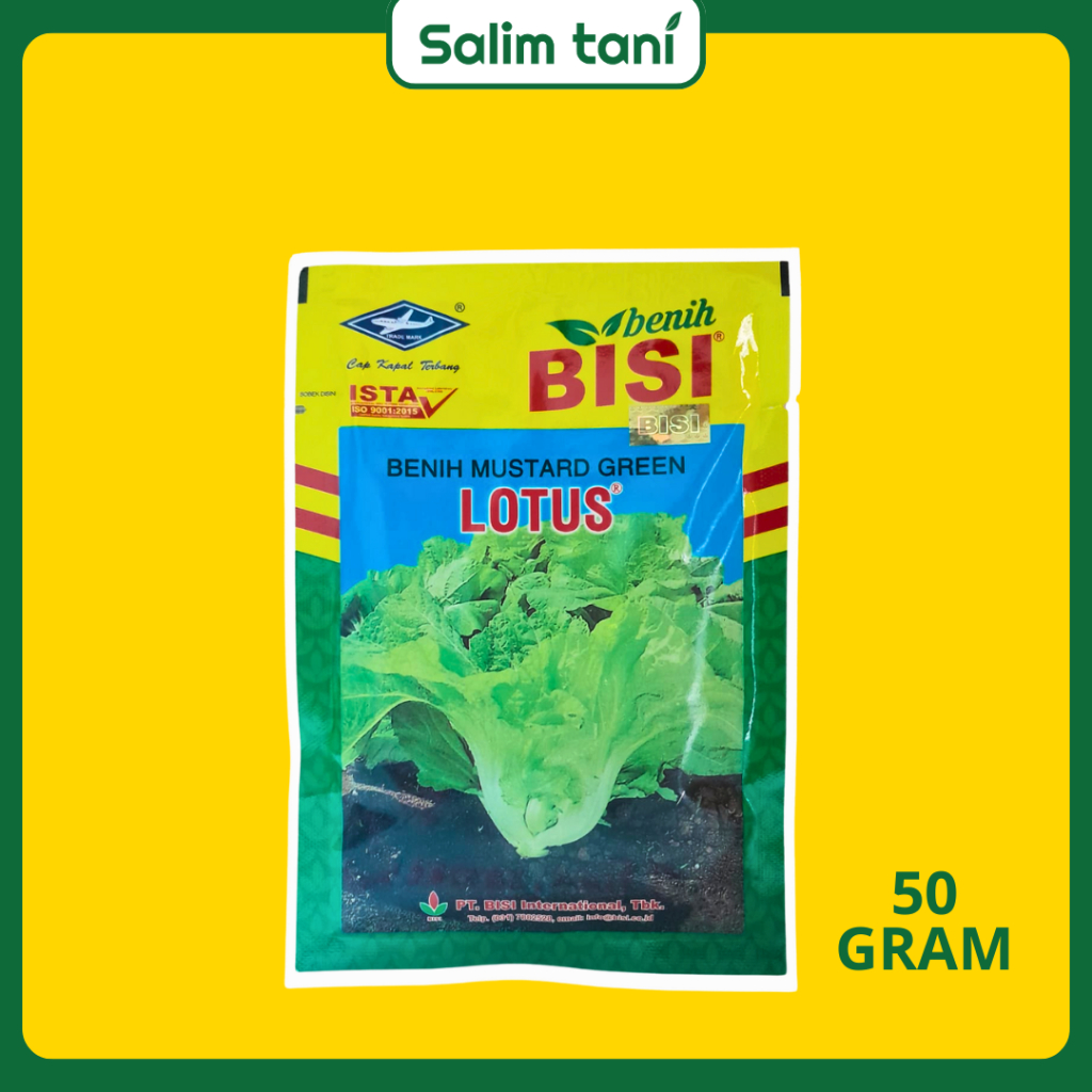 Lotus 50Gr Benih Mustard Green ( Sawi Hijau Pahit )