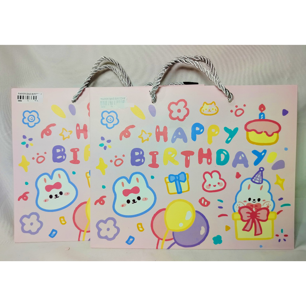 

PAPER BAG HAPPY BIRTHDAY TAS HADIAH HAMPERS KERTAS KADO MOTIF ULANG TAHUN - 3669
