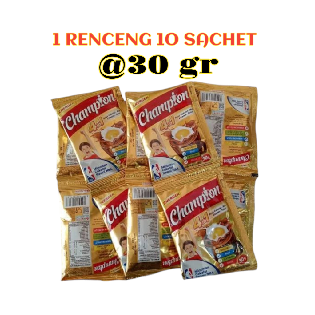 

Energen Champion 1 Renceng 10 Sachet @ 30gr